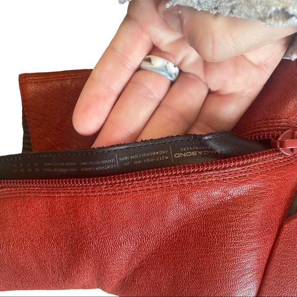 Vagabond Olivia Cherry Red Leather Ankle Boots - Picture 11 of 15